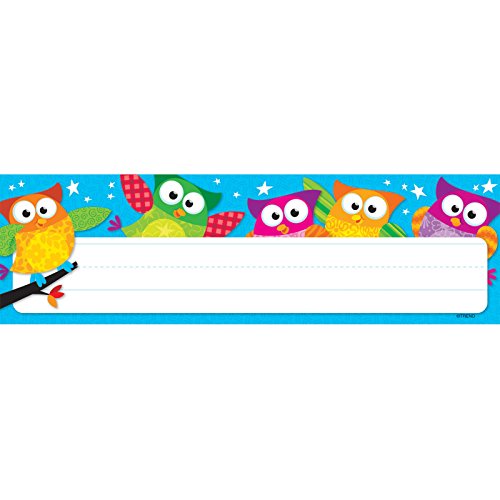 TREND Owl-Stars! Desk Toppers Name Plates, 2-7/8" x 9-1/2", 36 Count