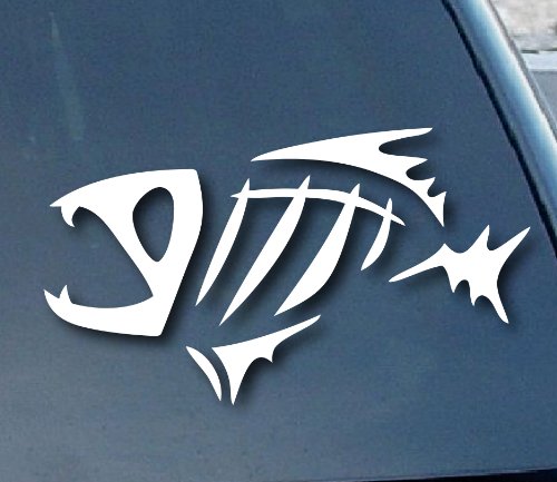 G Loomis Fish Skeleton Car Window Vinyl Decal Sticker 5 Wide (Color: White) by spdecals
