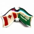 SUPERDAVES SUPERSTORE Saudi Arabia/Canada Country Flag Small Multicolor Unisex Lapel Pin Badge New
