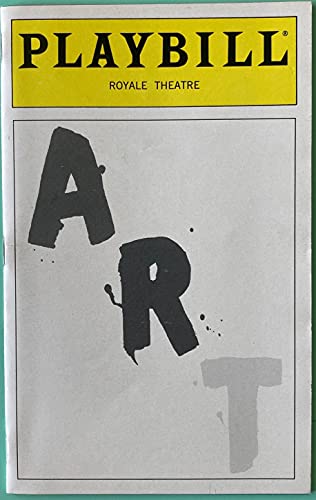 Black And White Cover Playbill from Art starring, George Segal Wayne Knight Buck Henry
