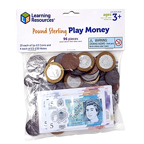 Learning Resources UK Money Toy Pack, Multicoloured, 20.1 x 15.5 x 1.3 cm