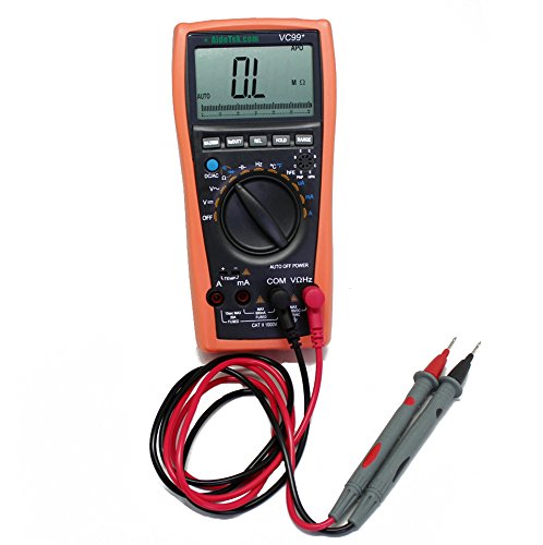 AideTek VC99+ Digital Auto Range Multimeter Tester Capacitor Amp Voltage AC DC Analog Bar Buzz