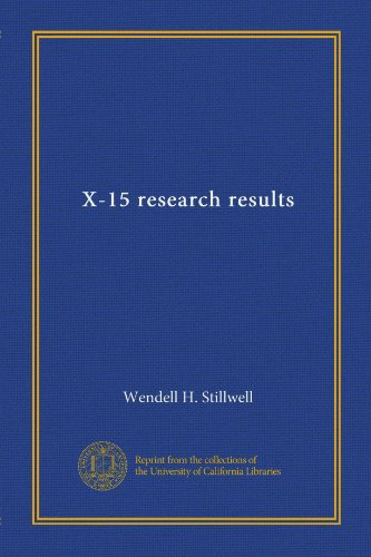 X-15 research results