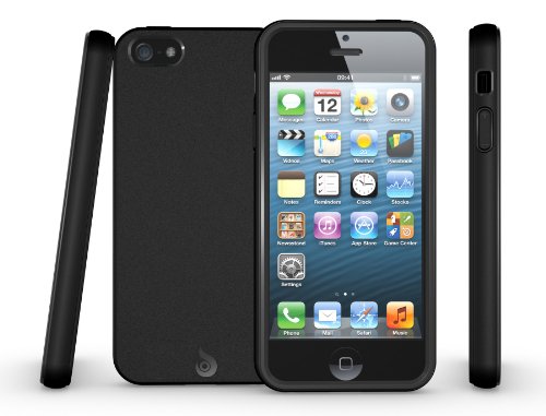 Diztronic Matte Back Black Flexible TPU Case for Apple iPhone 5/5S Matte Back Black