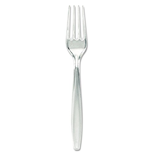 Georgia Pacific Dixie Clear Medium Weight Plastic Fork