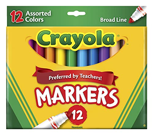 CRAYOLA MARKERS CONICAL TIP 12/SET