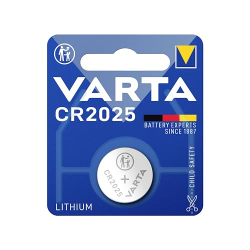 VARTA Batterien Knopfzellen CR2025, 10 Stück, Power on Demand, Lithium Coin, 3V, kindersichere Verpackung, für elektronische Kleingeräte - Autoschlüssel, Fernbedienungen, Waagen