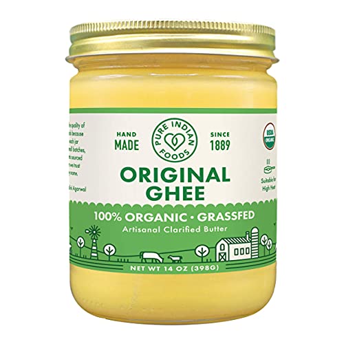 PURE INDIAN FOODS Grass Fed Ghee, 14 OZ