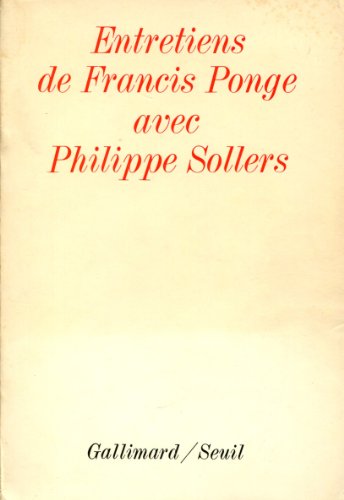 Entretiens de Francis Ponge
