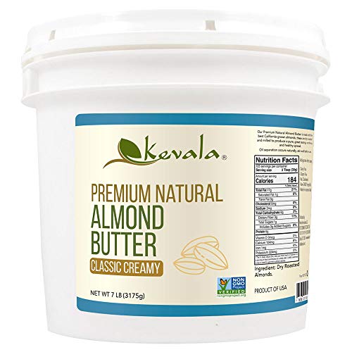 Almond Butter Creamy, Kevala, 7 Lbs Pail