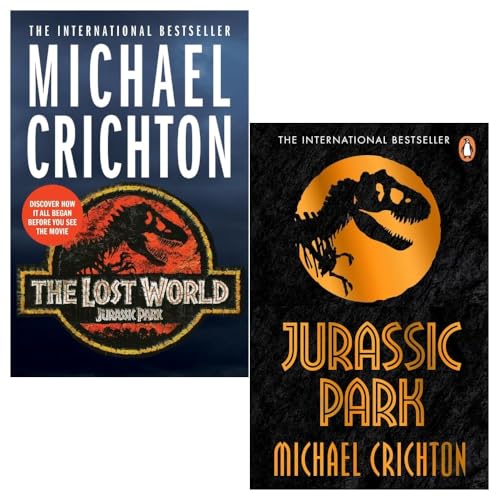 Michael Crichton Jurassic Park 2 Books Collection Pack Set (Jurassic Park, The Lost World)