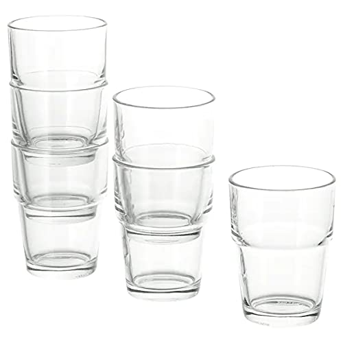 IKEA 6-er Set Gläser REKO STAPELBAR 170 ml - 9 cm hoch - Spülmaschinenfest