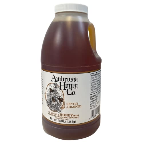 Ambrosia Honey (48 oz), 100% Pure Natural Honey, Harvested in the U.S.A, Natural Sugar Alternative, Natural Sweetener