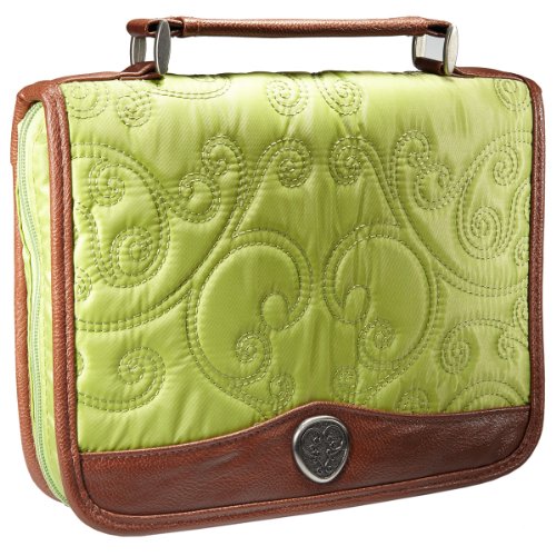 Classic Quilt Stitched Micro-Fiber Bible / Book Cover (Large, Chartreuse)