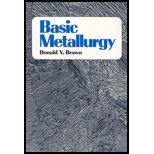 Basic Metallurgy [Paperback] Donald V. Brown