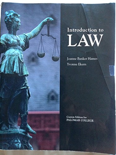 Introduction to Law Custom Edition for Palomar College