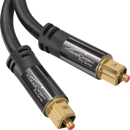 KabelDirekt – 3,0m câble audio numérique optique/câble TOSLINK fibre optique pour home cinéma, PS4, XBO