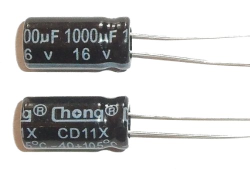 E-Projects B-0002-D12 Radial Electrolytic Capacitor, 1000uF, 16V, 105 C (Pack of 5)