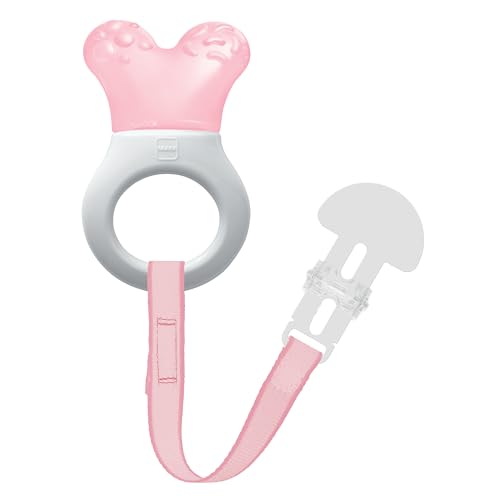 MAM Mini Teething Cooler and Clip, Pink, 2 Plus Months by MAM (English Manual)