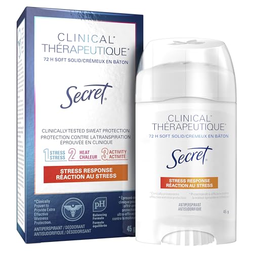 Secret Clinical Strength Soft Solid Antiperspirant and Deodorant, Stress Response, 45 g
