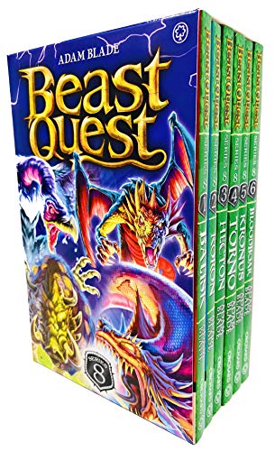 Beast Quest Series 8 Collection - 6 Books RRP £29.94 (43. Balisk the Water Snake; 44. Koron, Jaws of Death; 45. Hecton the Body Snatcher; 46. Torno the Hurrican Dragon; 47. Kronus the Clawed Menace; 48. Bloodboar the Buried Doom)