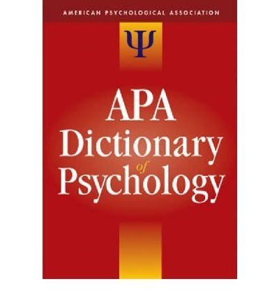 American Psychological Association: APA Dictionary of Psychology (Hardback) - Common