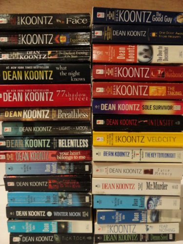 Dean Koontz 30 Book Set: Cold Fire Winter Moon the Good Guy One Door Away From Heaven the Door to December the Husband the Taking Sole Survivor Intensity Velocity, False Memory Mr. Murder Dragon Tears Phantoms Fear Nothing Demon Seed ...