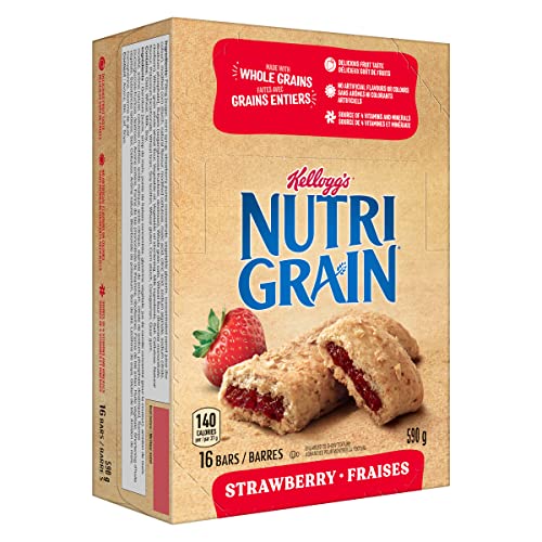 Kellogg's Nutri-Grain Strawberry Flavour 590g - 37 g (Pack of 16)