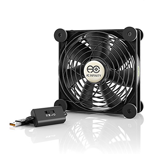 AC Infinity AI-MPF120A Quiet 120mm USB Fan for Receiver DVR PlayStation Xbox Computer Cabinet Cooling