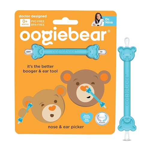 oogiebear - Nose and Ear Gadget. Safe, Easy Nasal Booger and Ear Wax Remover for Newborns, Infants and Toddlers. Dual Earwax and Snot Remover. Aspirator Alternative