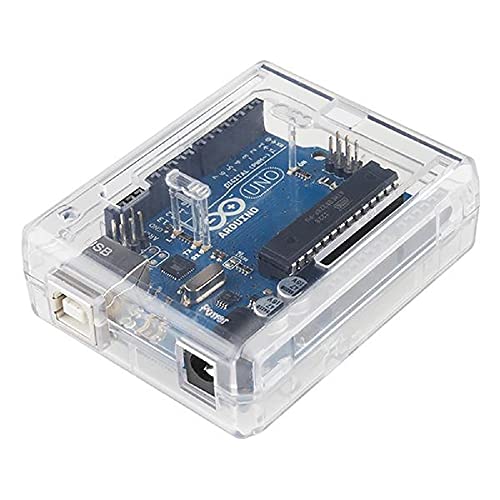 LeaningTech Uno R3 Case Clear Case Enclosure New Transparent Clear Computer Box Compatible with Arduino UNO R3
