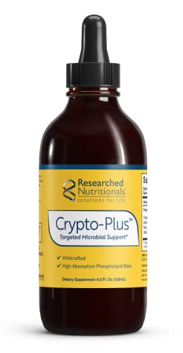 Researched Nutritionals Crypto-Plus - Targeted Microbial & Immune Support Formula with Red Root, Black Walnut Extract and Phospholipid Delivery for Maximum Nutrient Absorption (4 Fl Oz)