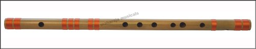 Bansuri, Scale C Natural Medium 19 Inches, Maharaja Musicals, Accurately Tuned, Recommended for Beginners, Hindustani Professional Bansuri Indian Flute, Nylon Pipe Bag Included (PDI-CEH)