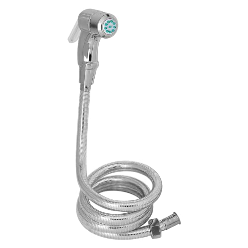 Hindware F160013CP Health Faucet with PVC Flexible Tube and Wall Hook, Jet Spray for Toilet