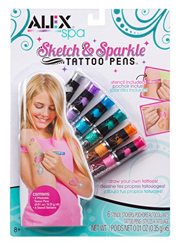 Alex Toys Various Tattoo Pens Kit Sketch and Sparkle