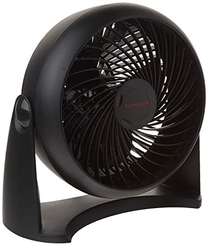 Honeywell HT900C 7" TurboForce® POWER+ Desk/Table Fan, Air Circulator for Small Bedroom, Portable, Wall Mountable, Energy Saving, 3 Speeds, Black