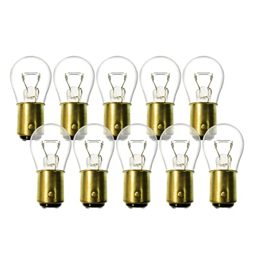 CEC Industries #1157 Bulbs, 12.8/14 V, 26.88/8.26 W, BAY15d Base, S-8 shape (Box of 10)