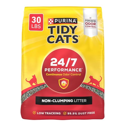Purina Tidy Cats Non Clumping Cat Litter, 24/7 Performance Multi Cat Litter - 30 lb. Bag