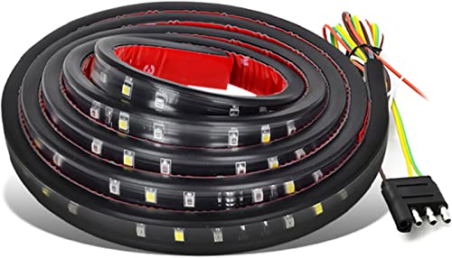 Partsam 60" LED Tailgate Light Bar Truck Tail Light LED Strip Red/White Reverse Brake Turn Signal Light Universal for Pickup Trucks RV SUV