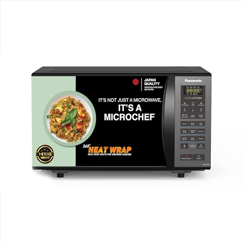 Panasonic 23L Convection Microwave Oven(NN-CT353BFDG,Black Mirror, 360° Heat Wrap, Magic Grill)