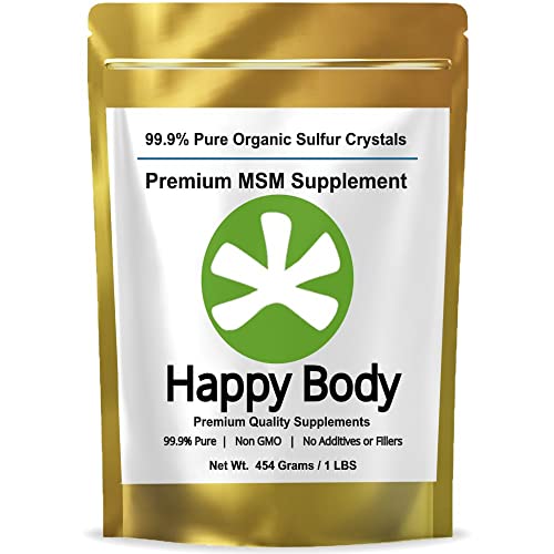 Organic Sulfur Crystals - 99% Pure MSM Crystals, Premium MSM Supplement - 1 LBS Pack