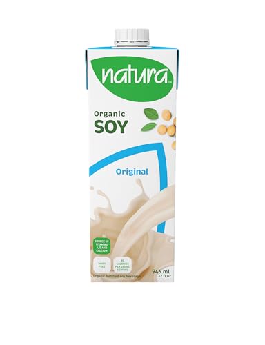 NATURA Fortified Soy Milk - Organic & Gluten Free - Dairy Free - Vegan - Shelf Stable - Plant Based Beverage - Non-GMO - Made in Canada | 946ml