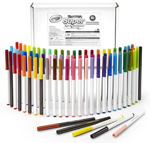 Crayola 80 Count SuperTips Markers by Binney & Smith