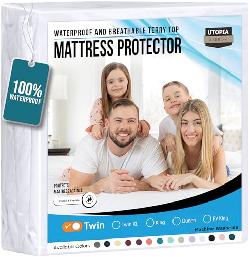 Utopia Bedding Hypoallergener, 100% wasserdichter Matratzenschoner (Doppel)