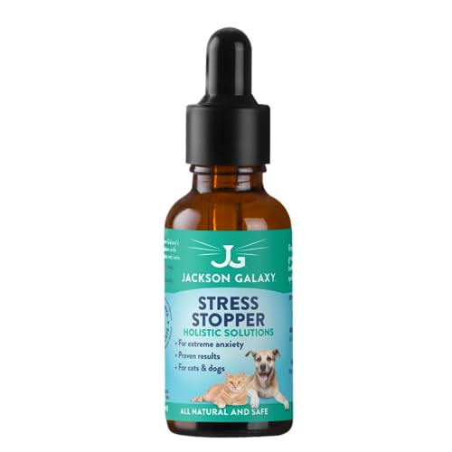 Jackson Galaxy Stress Stopper 60 ml Haustierlösung – fördert das Sicherheitsgefühl bei kurzfristigem Stress – kann das Tier ruhig und geerdet halten – natürliche Formel – Reiki Energy
