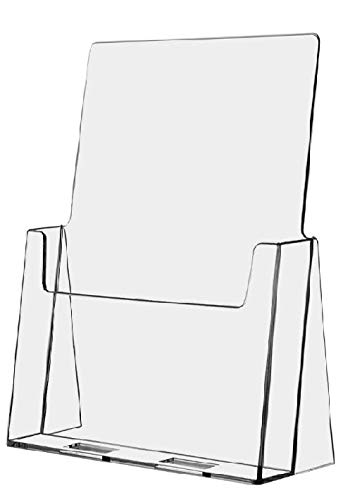 T'z Tagz Lot de 2 supports de brochure demi-page en acrylique 15,2 cm de large