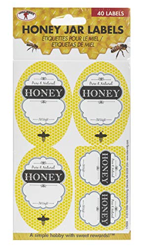 Little Giant® Honey Jar Labels | 40 Count | Self-Adhesive Customization Labels for Honey Jars and Bottles