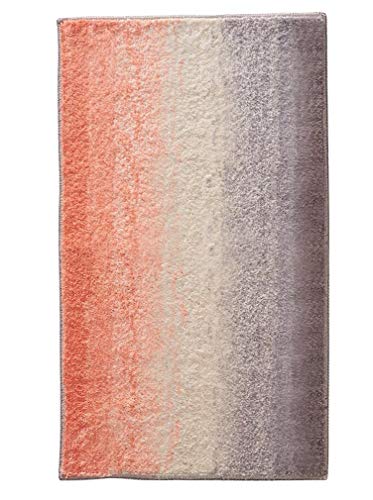 iDesign 35821EU Tapis Microfibres Ombre Coral Multi 86 x 53 cm
