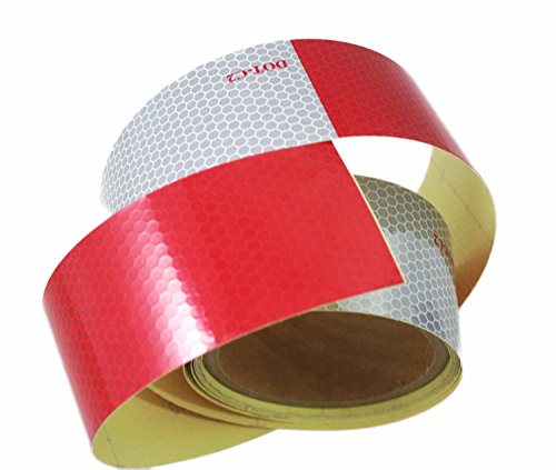 ABN Trailer Conspicuity Tape DOT-C2 Approved 2in X 10ft Reflective Red/White Tape – Vehicles, Trailers, Boats, Signs