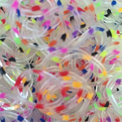 Authentic Rainbow Loom Confetti Jelly Bands | 600 Bands & 24 C-Clips | Limited Edition | Multi-color Polka Dot by Rainbow Loom